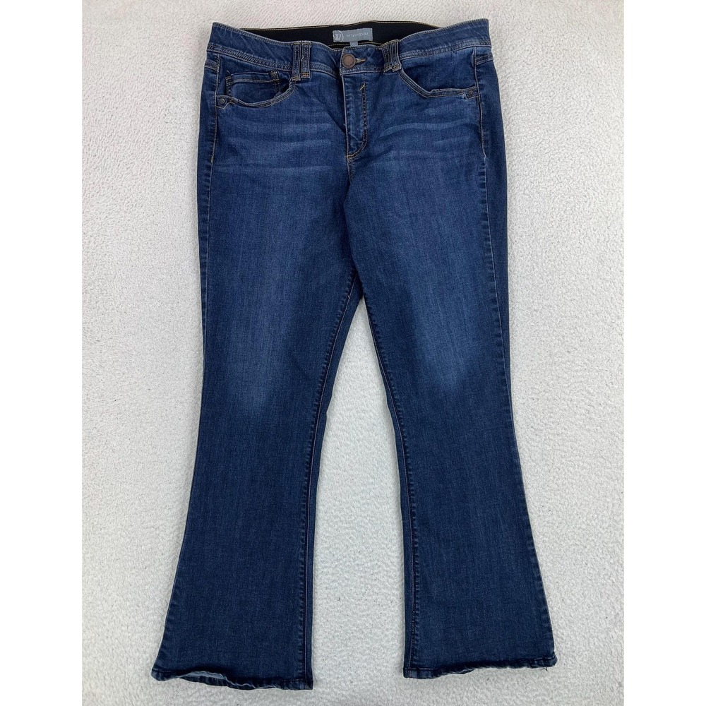 Wit & Wisdom Bootcut Jeans Womens 16 Blue Medium Wash Stretch Denim Regular Fit
